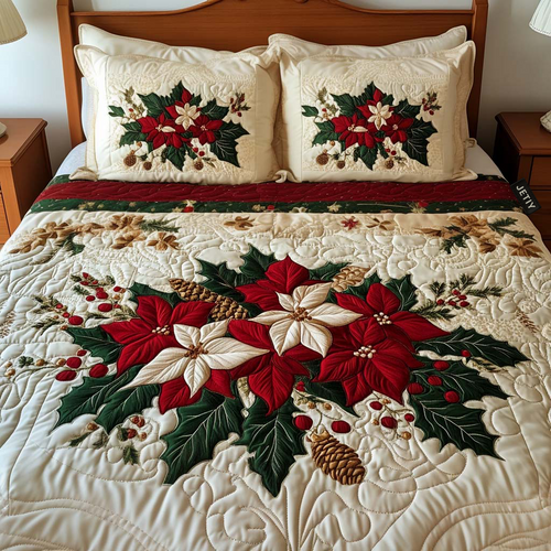 Chrismas 3-Piece Quilted Bedding Set NCU0VT61