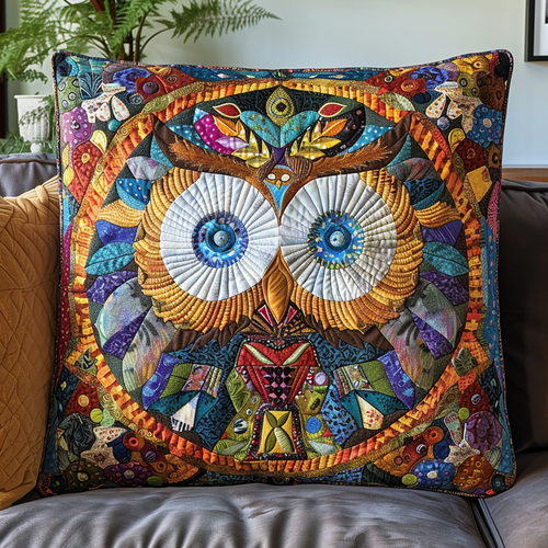 Visionary Owl Quilted Pillow Case NCU0DK132