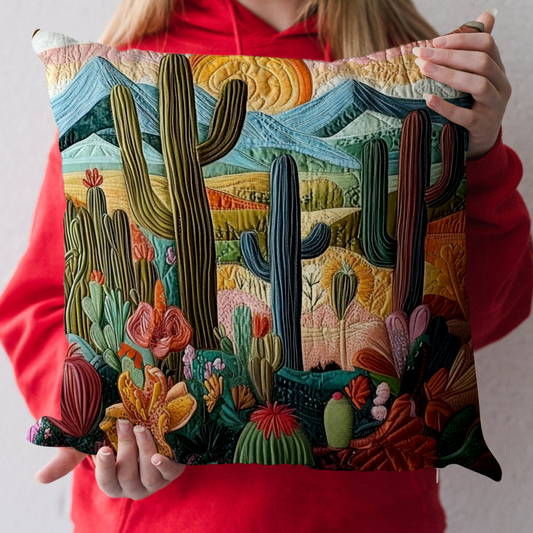 Sunset Cactus Quilted Pillow Case NCU0NT4851
