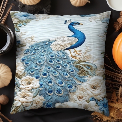 Peacock Bloom Quilted Pillow Case NCU0NT4157