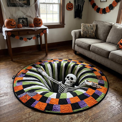 Candy Corn Abyss Quilted Round Mat NCU0DV7385