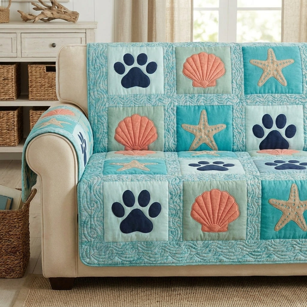 Coastal Paws Quilted Sofa Cover NCU0TV1950
