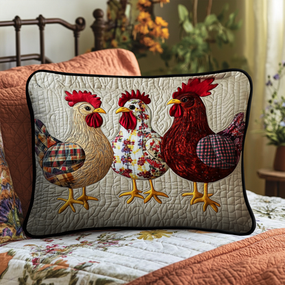 Rustic Roosters Quilted Bedding Pillow Case NCU0NT4065