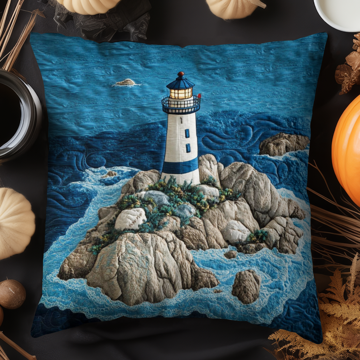 Ocean Beacon Quilted Pillow Case NCU0NT4853