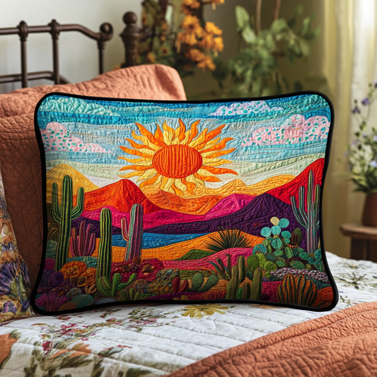 Cactus Glow Quilted Bedding Pillow Case NCU0NT5082
