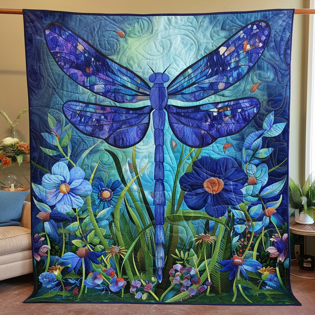 Mystic Dragonfly Quilted Blanket NCU0DK022