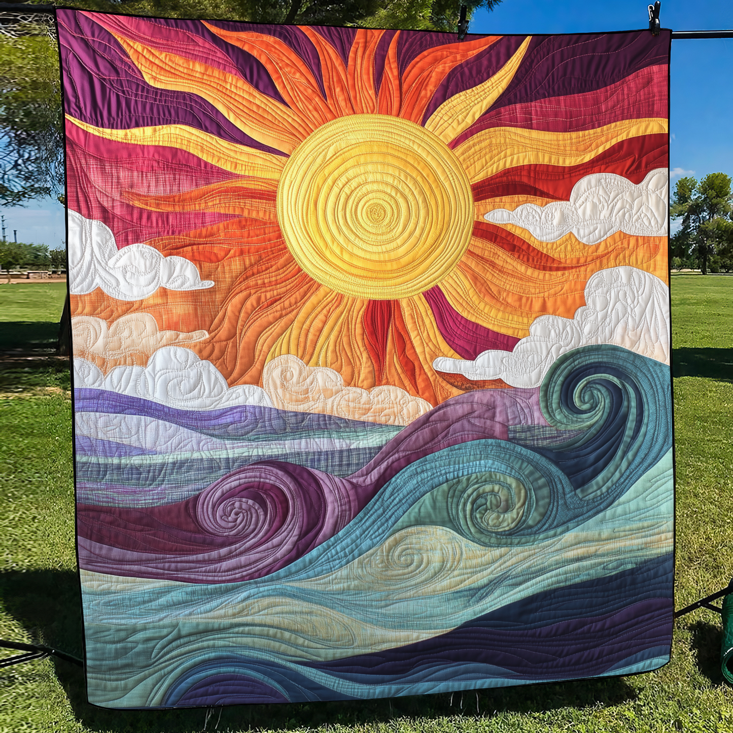 Sunburst Delight Quilted Blanket NCU0VL676