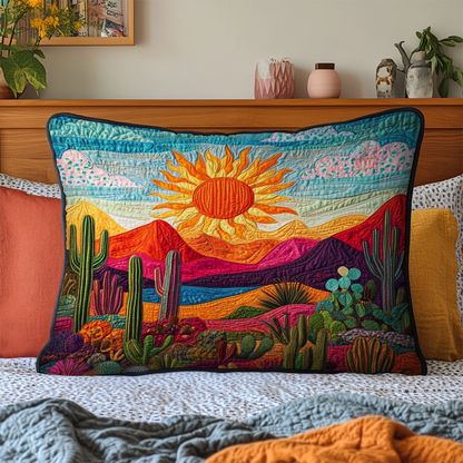 Cactus Glow Quilted Bedding Pillow Case NCU0NT5082