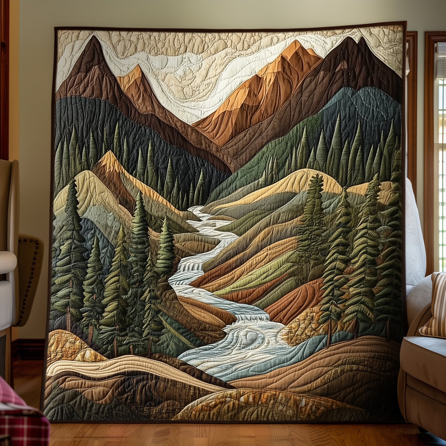 Forest Trail Quilted Blanket NCU0TH2729