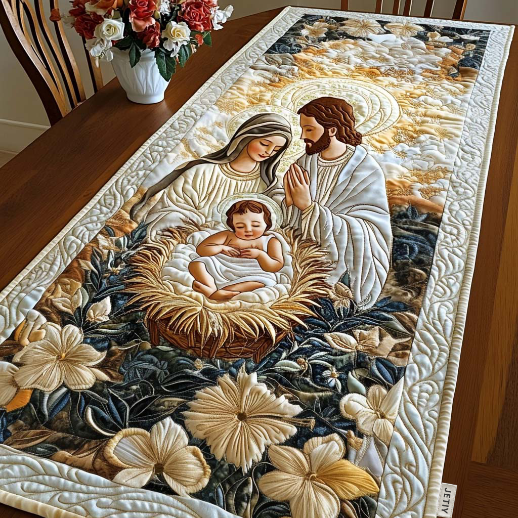 Divine Manger Quilted Table Runner NCU0NT1426