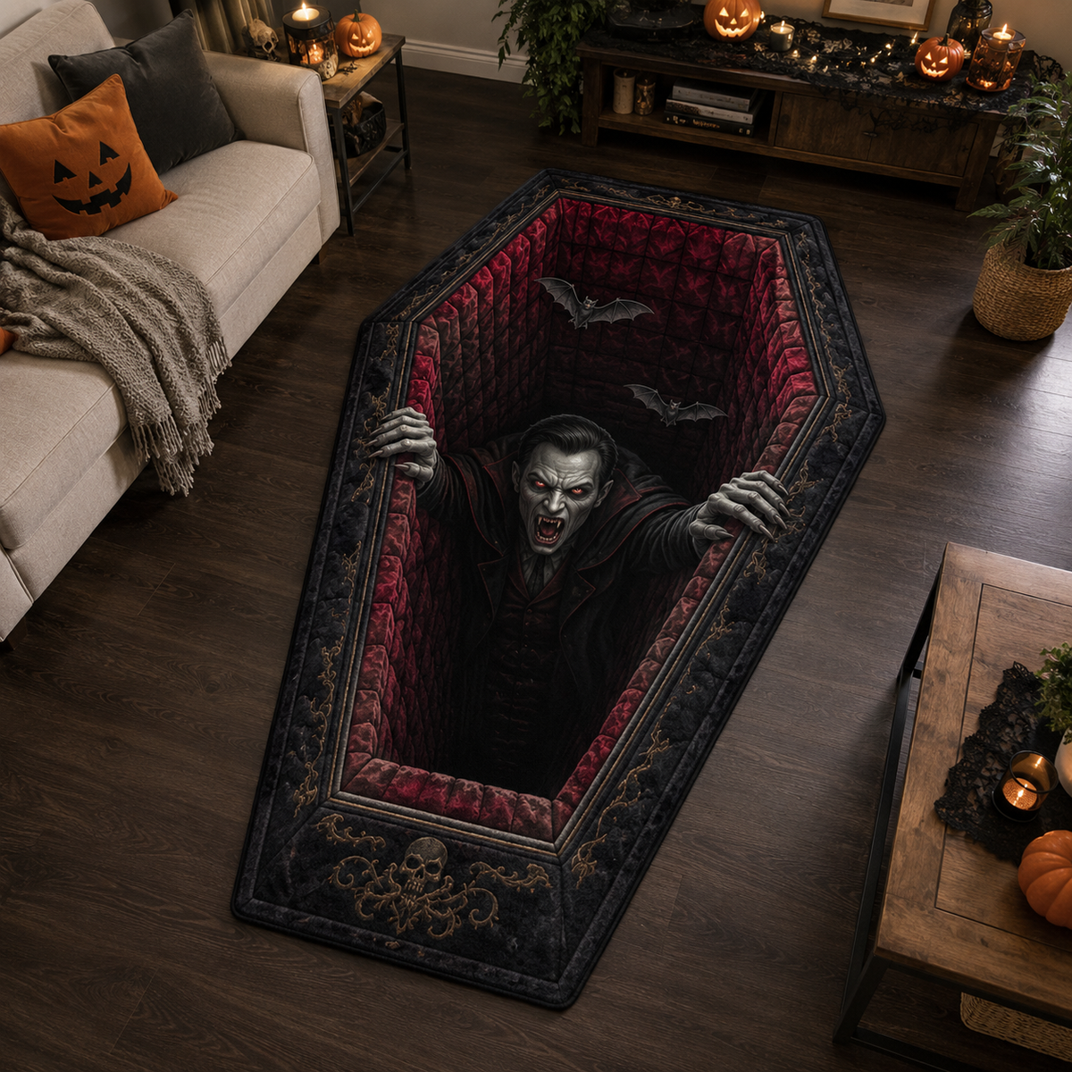 Crypt Awakening Custom Shape Area Rug NCU0TV2030