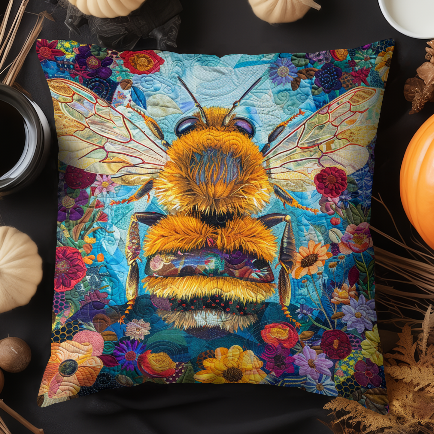 Bee Paradise Quilted Pillow Case NCU0NT957