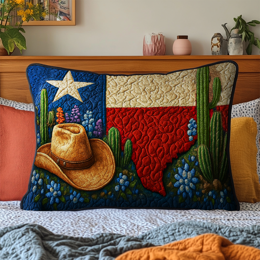 Texas Spirit Quilted Bedding Pillow Case NCU0NT5954
