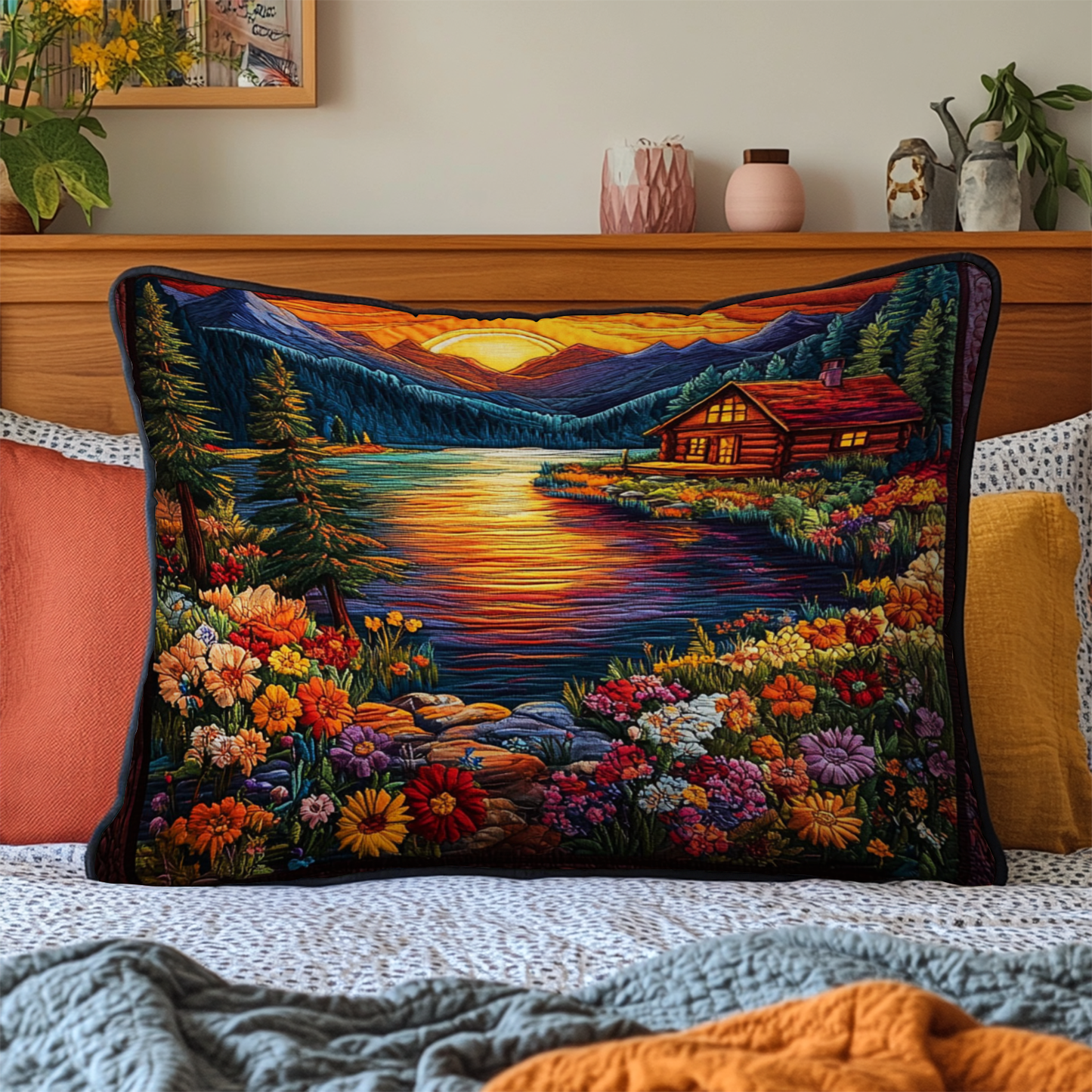 Alpine Serenity Quilted Bedding Pillow Case NCU0NT5280