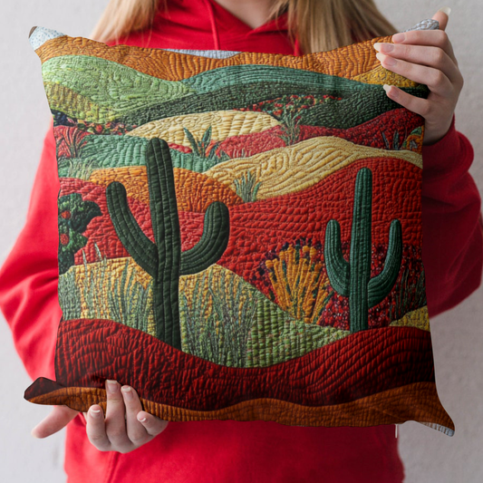 Vibrant Sunset Cactus Quilted Pillow Case NCU0NT4308