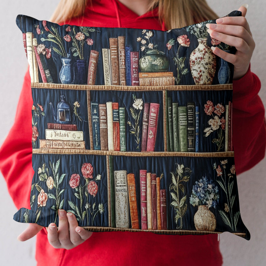 Botanical Books Quilted Pillow Case NCU0NT4310