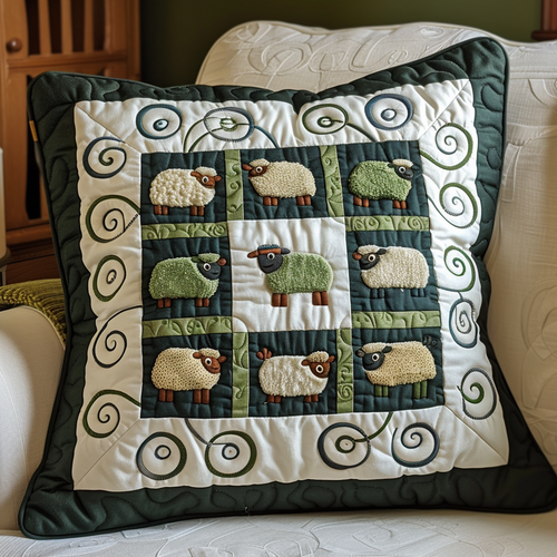 Flock of Fluff Quilted Pillow Case NCU0DK162