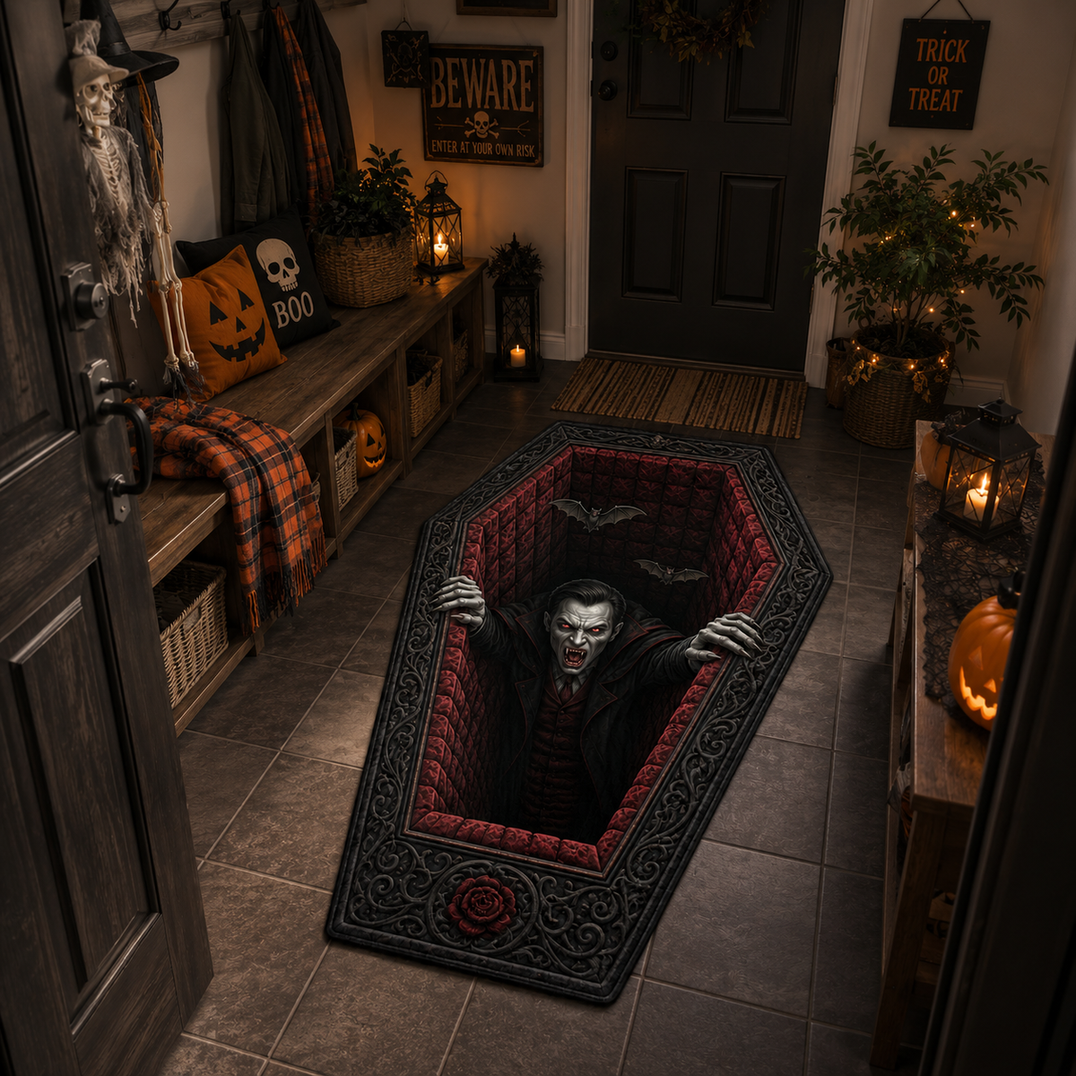 Crypt Awakening Custom Shape Area Rug NCU0TV2030