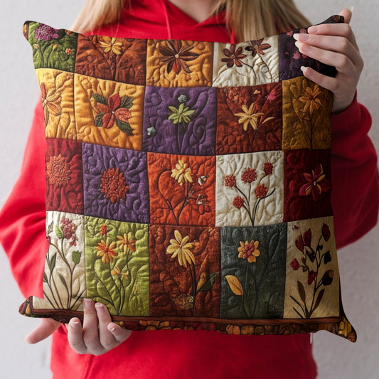 Autumn Floral Quilted Pillow Case NCU0NT4522