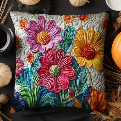 Radiant Blooms Quilted Pillow Case NCU0NT6038