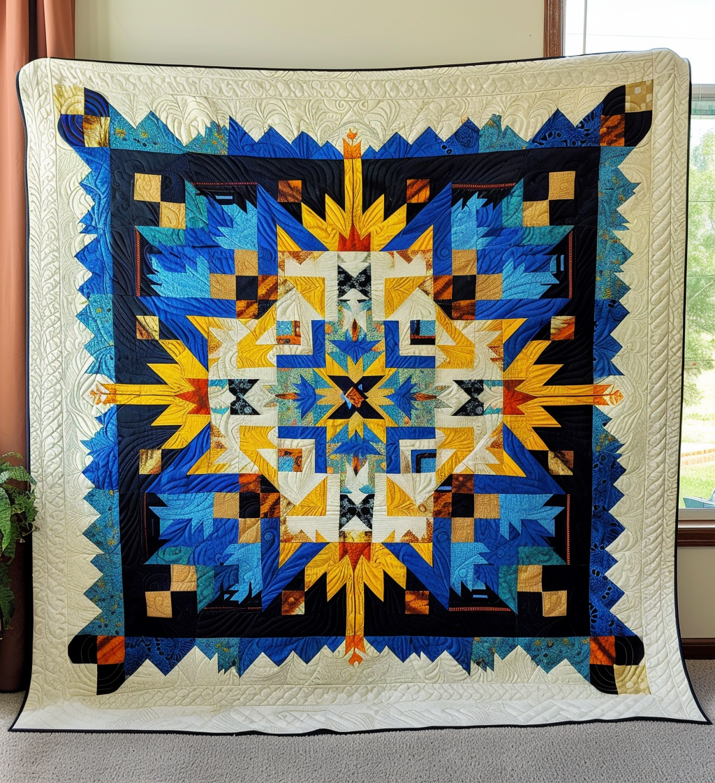 Sunset Tribes Quilted Blanket NCU0DK034