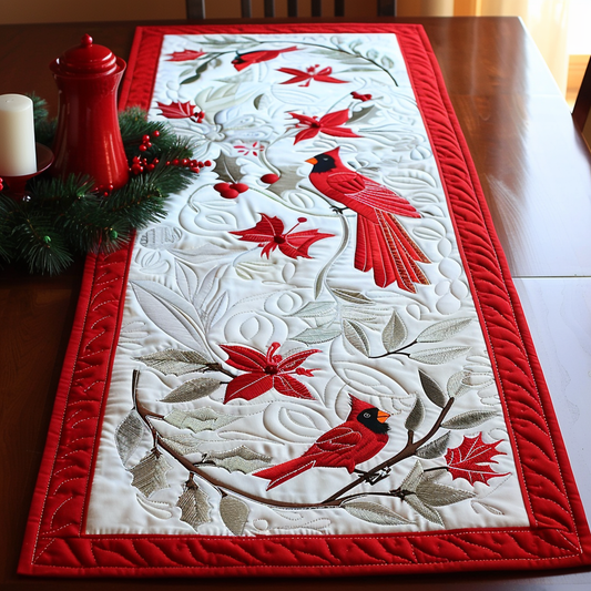 Crimson Wings Quilted Table Runner NCU0DK082