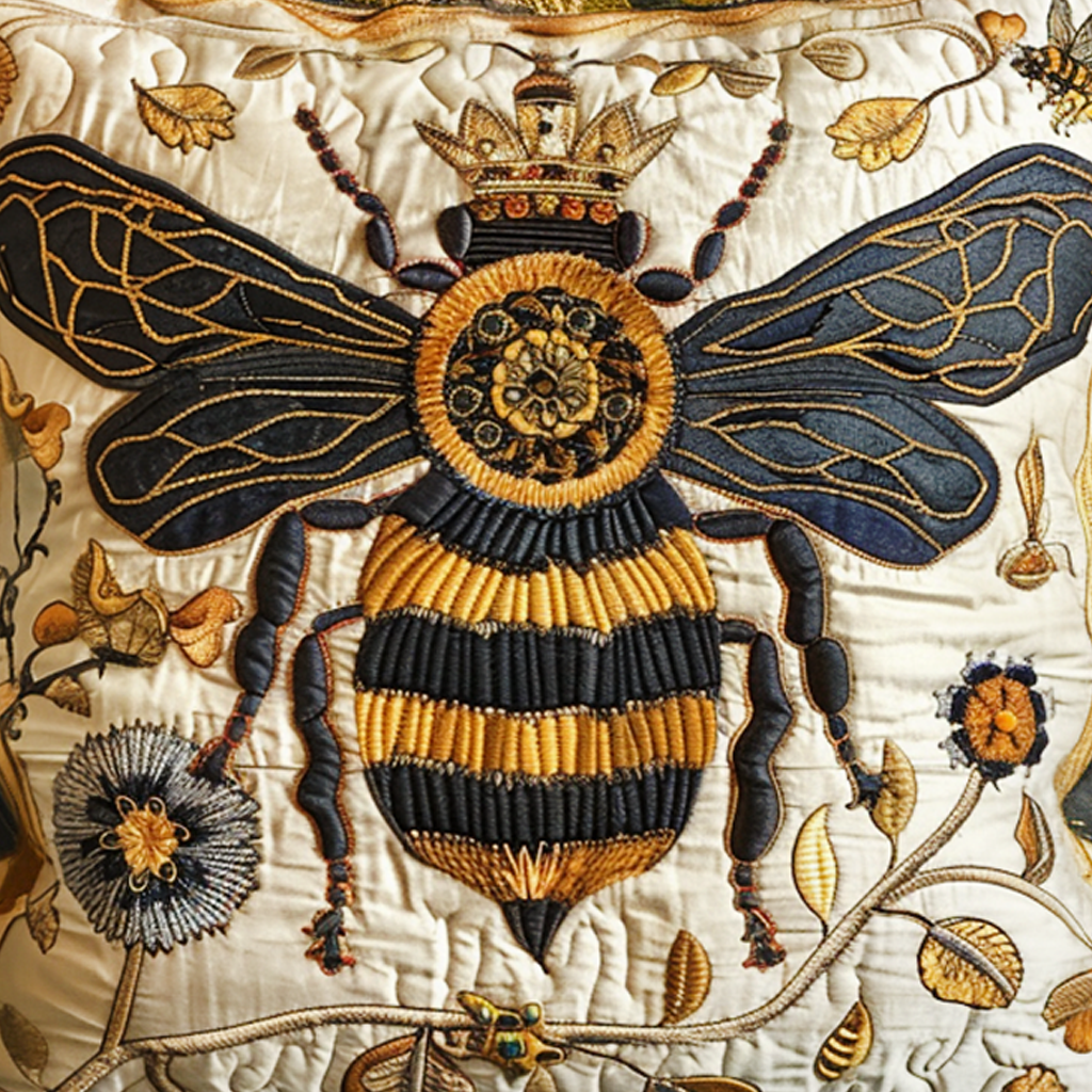 Queen Bee Quilted Pillow Case NCU0NT950