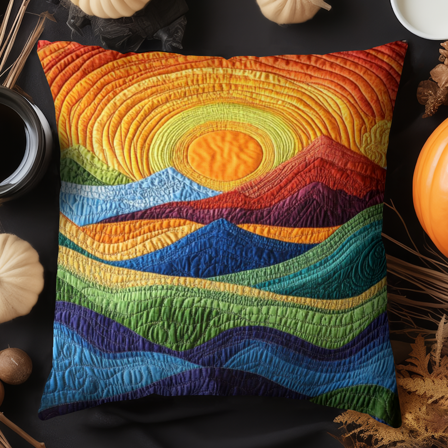 Radiant Mountains Quilted Pillow Case NCU0NT6042