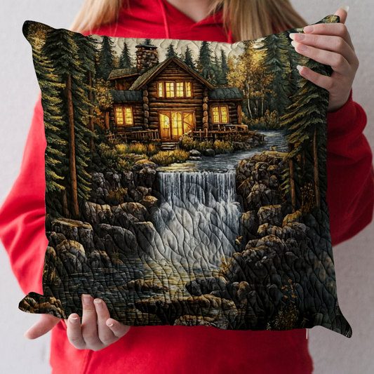 Forest Cabin Quilted Pillow Case NCU0NT6044