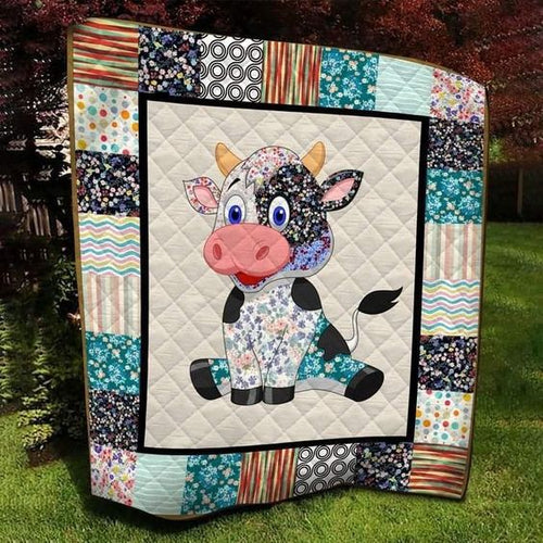 Farm Life Cow Quilted Blanket NCU0PT02