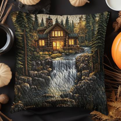 Forest Cabin Quilted Pillow Case NCU0NT6044