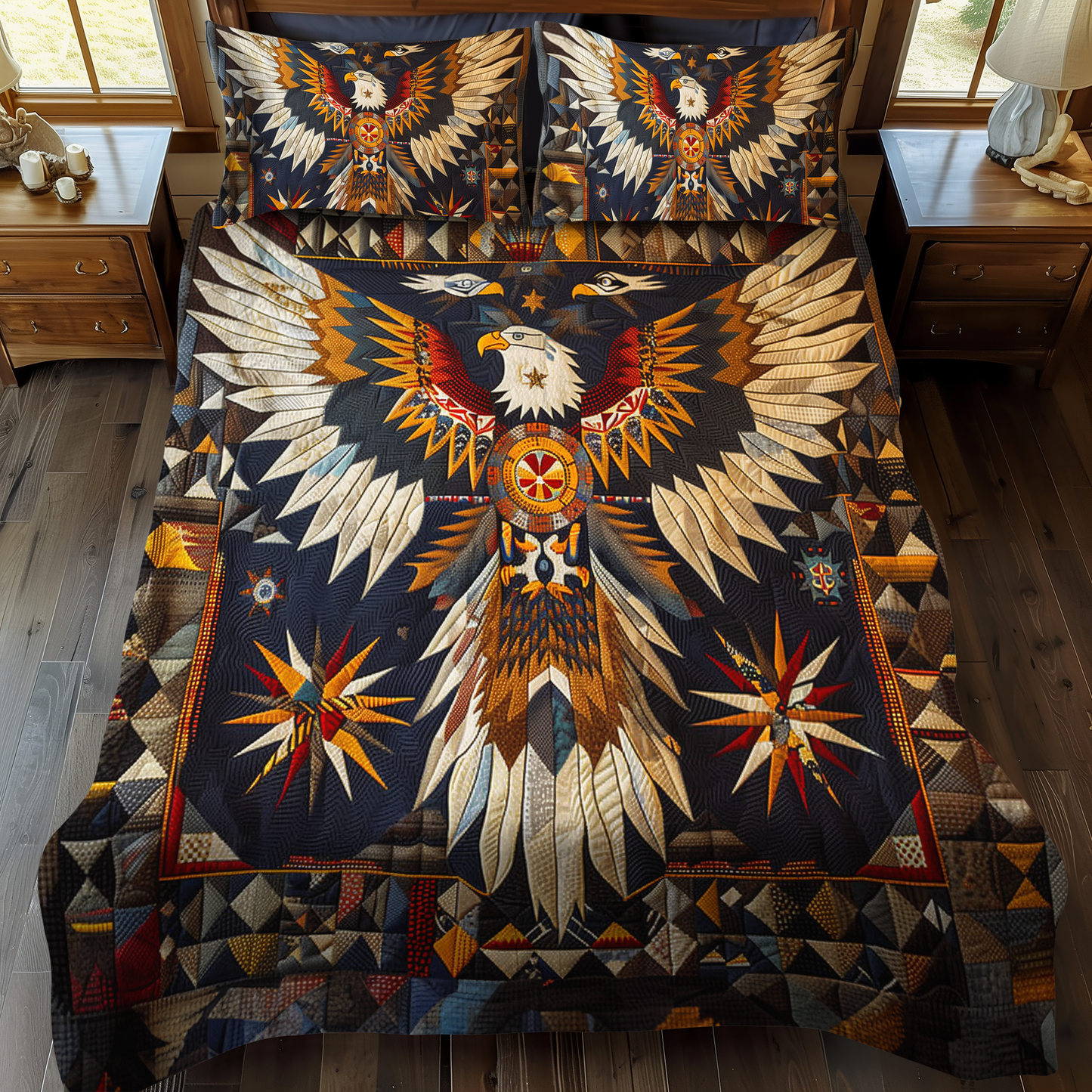 Eagle Native 3-Piece Quilted Bedding Set NCU0DK245