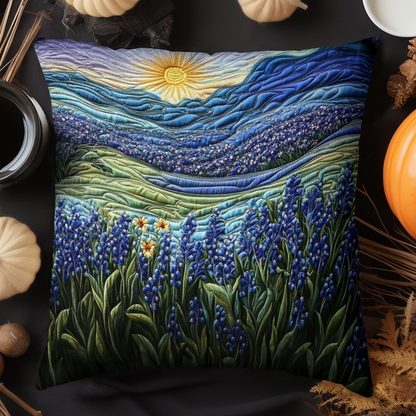 Sunset Bluebonnet Quilted Pillow Case NCU0NT6046