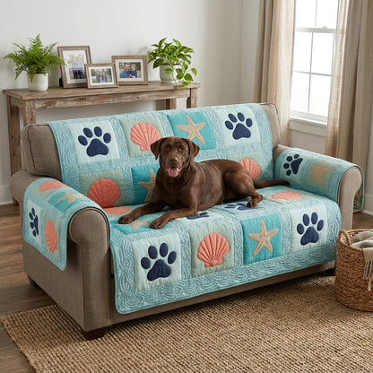 Coastal Paws Quilted Sofa Cover NCU0TV1950