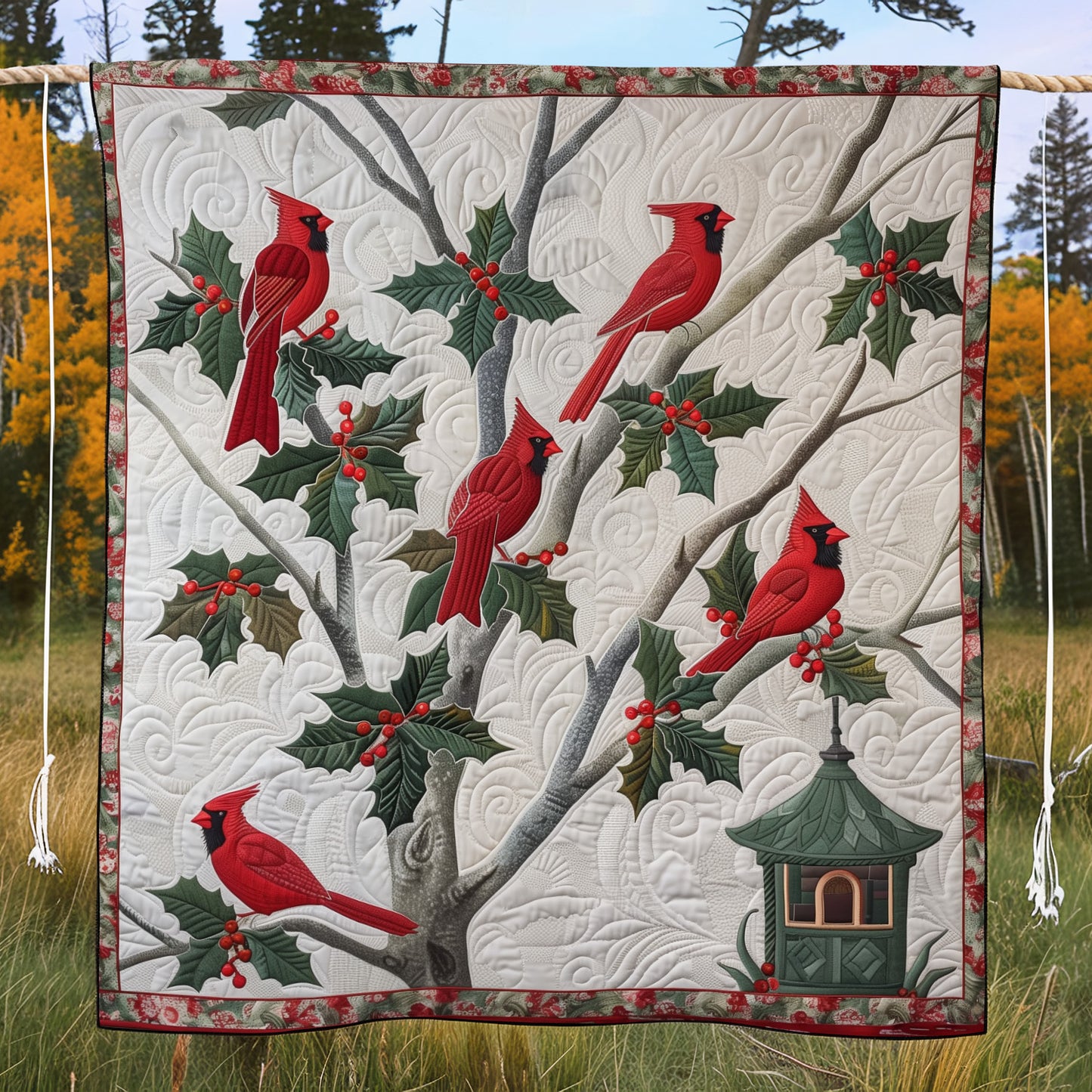 Cardinal Whisper Quilted Blanket NCU0DK070