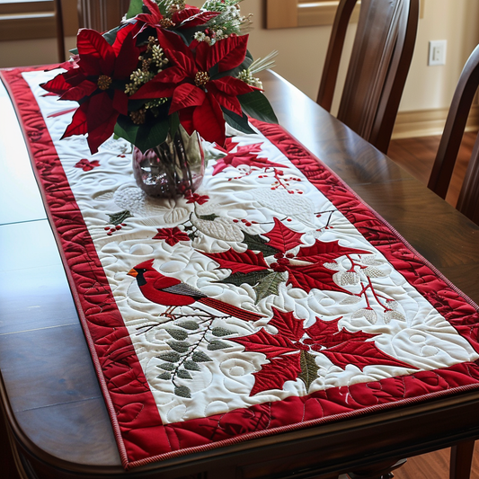 Winged Ruby Quilted Table Runner NCU0DK086