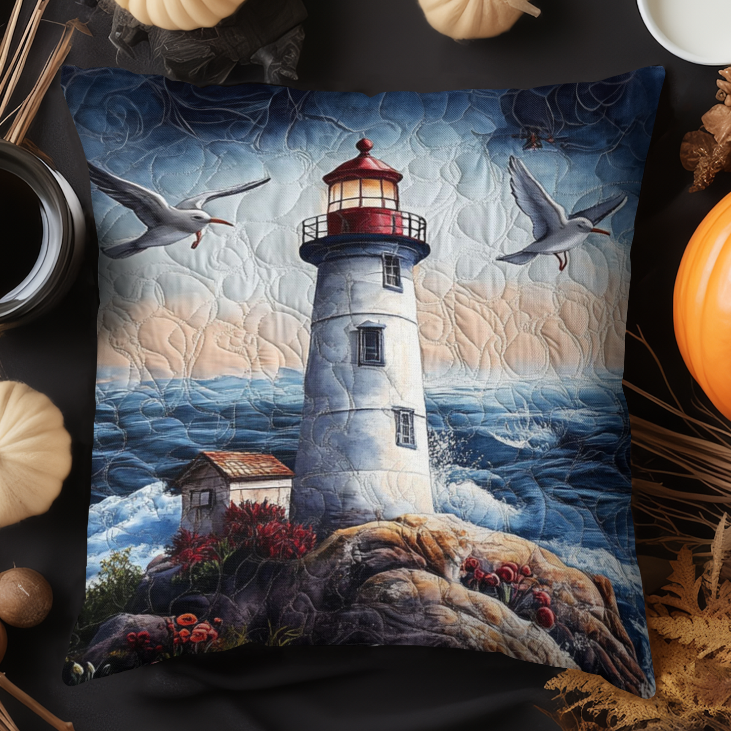Striped Tower Quilted Pillow Case NCU0NT4651
