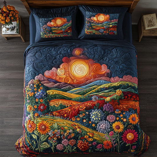 A Symphony of Nature 3-Piece Quilted Bedding Set NCU0PT7737