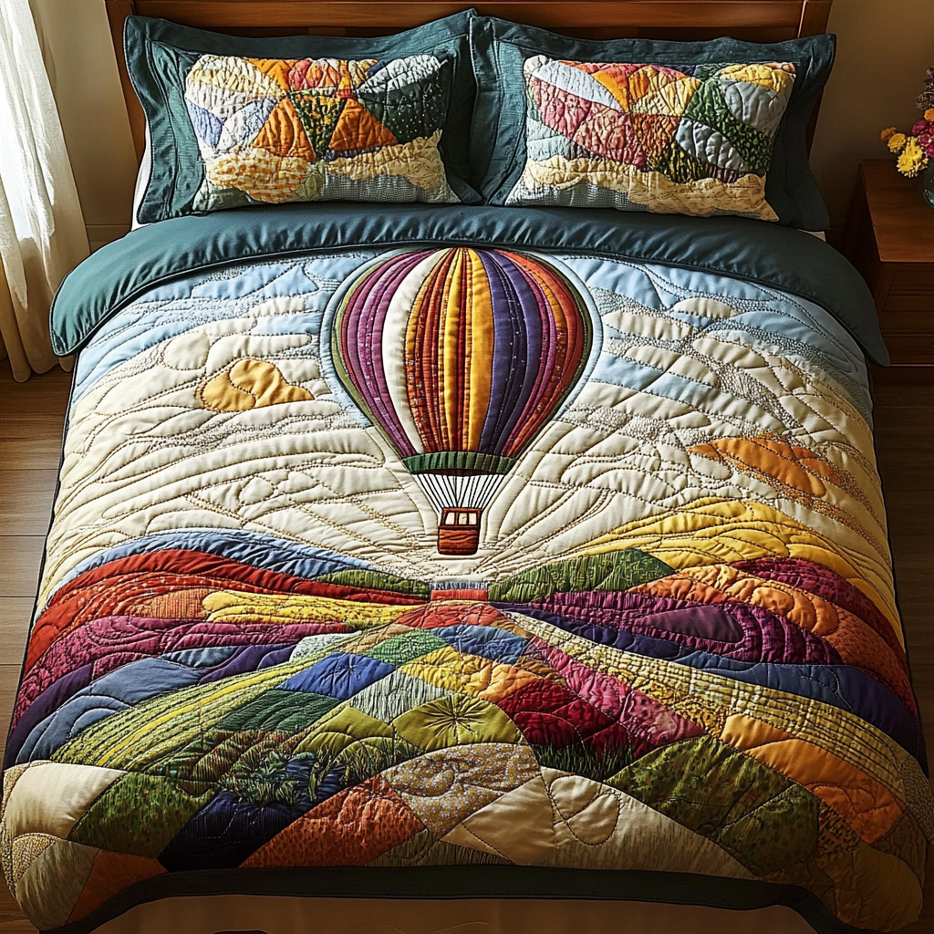 Above the Clouds 3-Piece Quilted Bedding Set NCU0DV3418