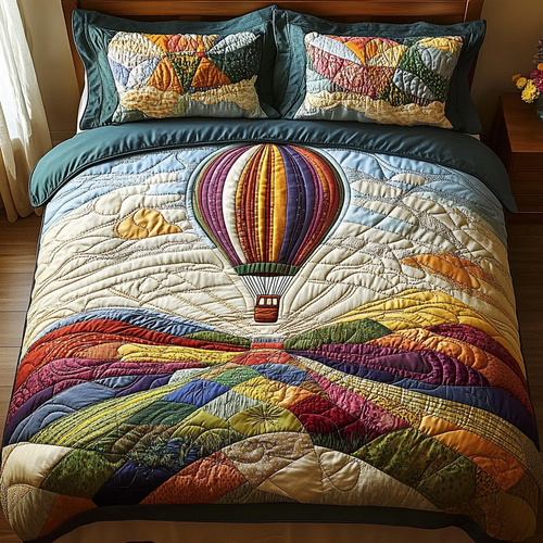 Above the Clouds 3-Piece Quilted Bedding Set NCU0DV3418