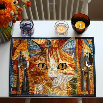 Abstract Mosaic Cat Quilted Placemat NCU0TH002