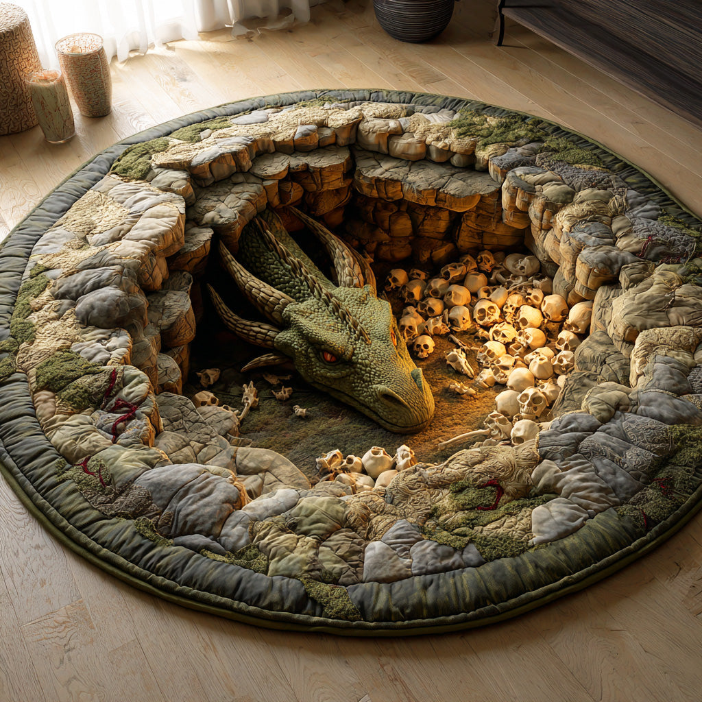 Abyss Dweller Quilted Round Mat NCU0TD1018 – Vantique