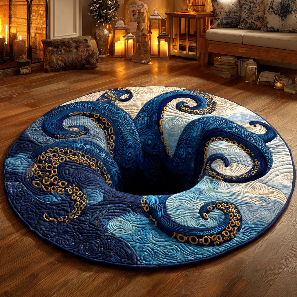 Fungal Skull Quilted Round Mat NCU0NNT2592
