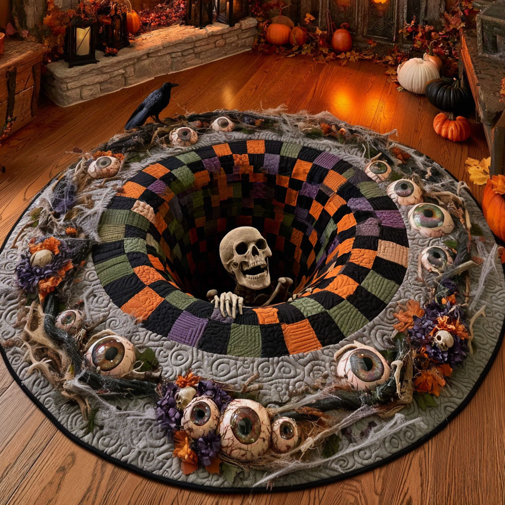 Abyss of Watching Eyes Quilted Round Mat NCU0PT11856