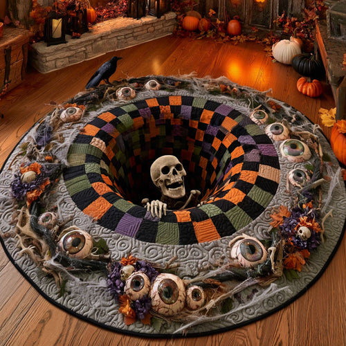 Abyss of Watching Eyes Quilted Round Mat NCU0PT11856