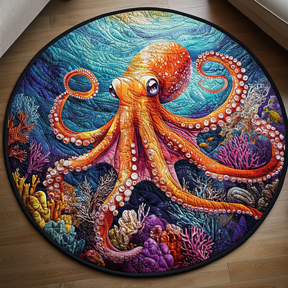 Octopus Quilted Round Mat NCU0VT128