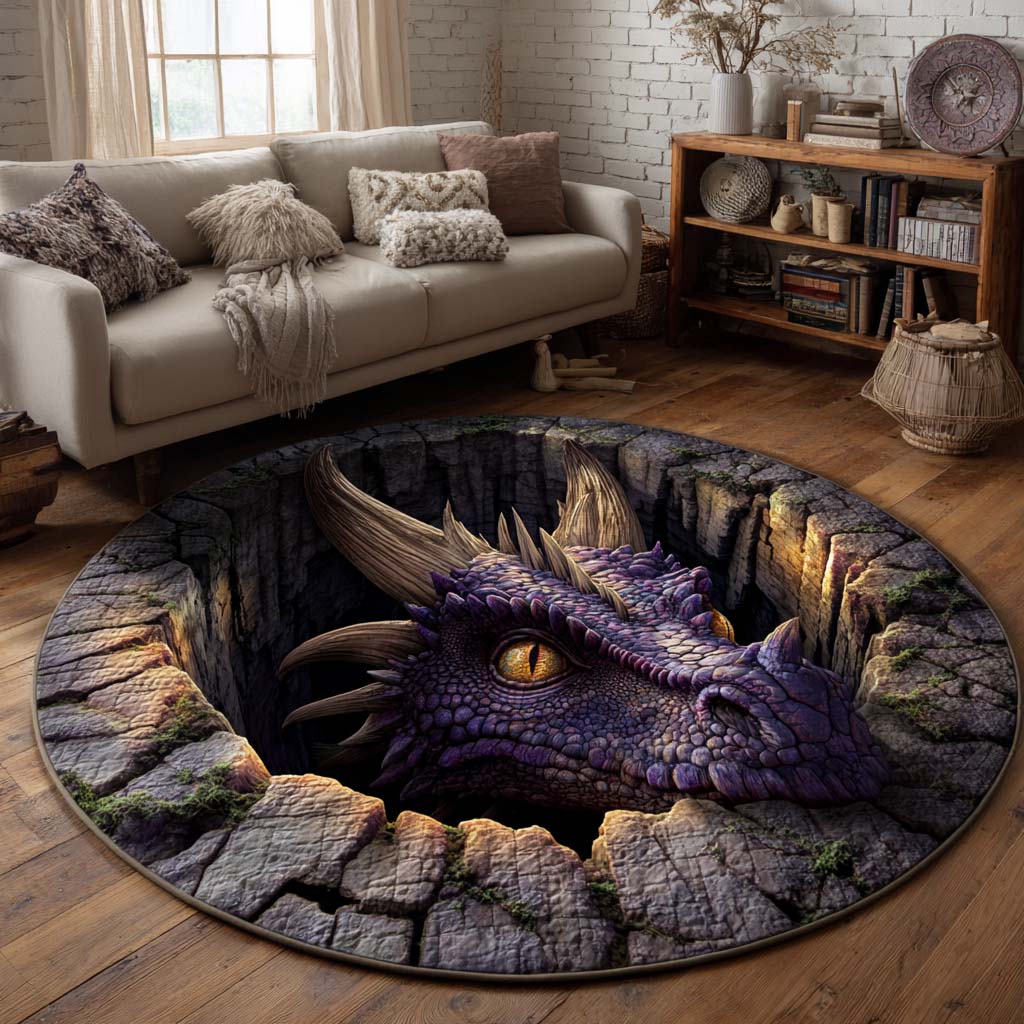 Dragon Ruler Mat Abyssal Dragon Quilted Round Mat NCU0HH1855 – Vantique