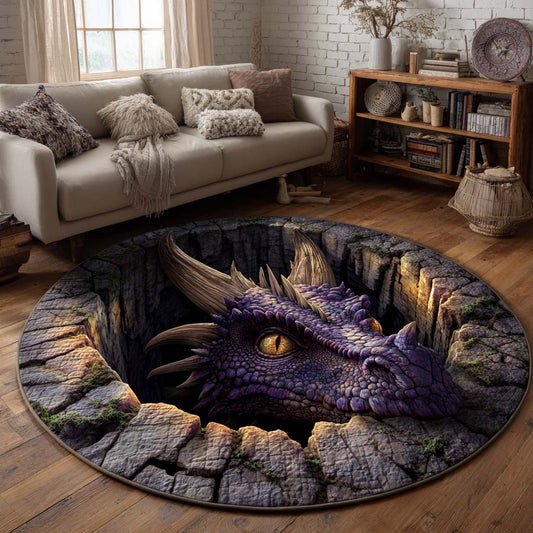 Abyssal Dragon Quilted Round Mat NCU0HH1855