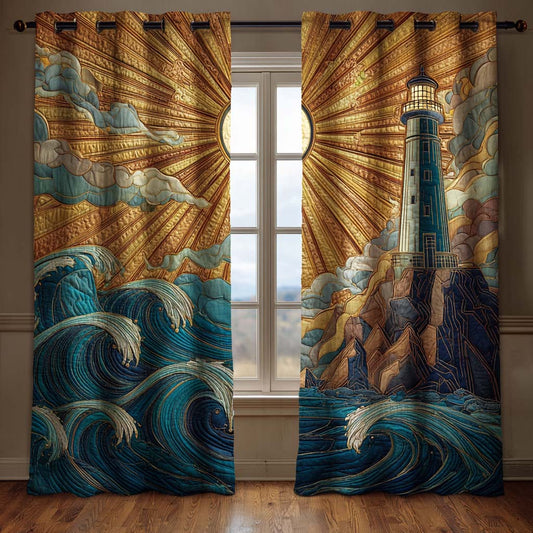 Abyssal Lighthouse Quilted Curtains NCU0HH1768
