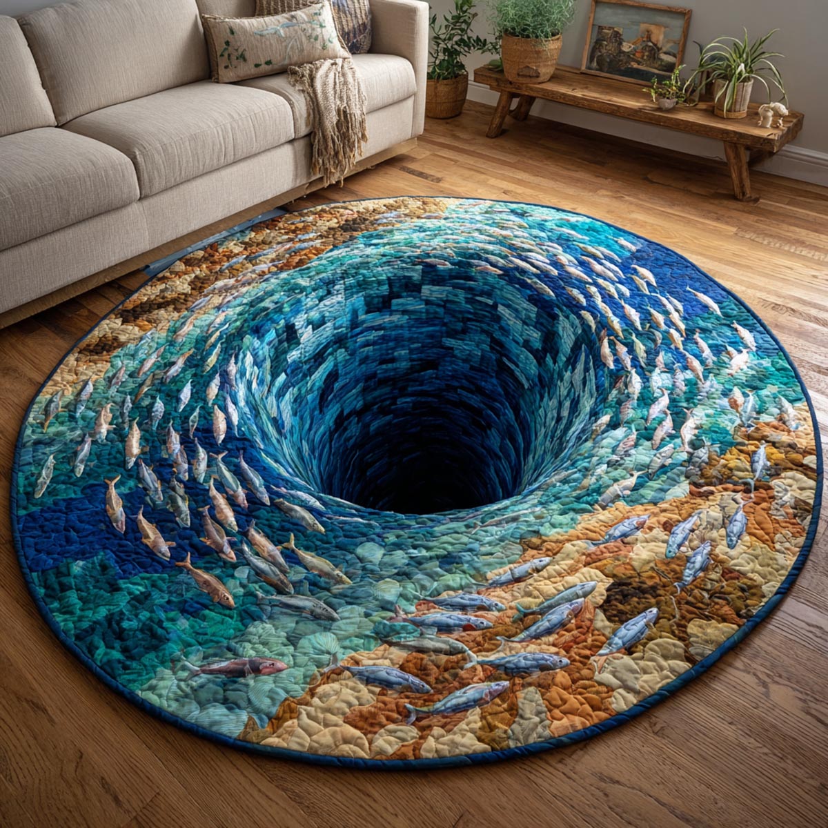 Abyssal Swarm Round Carpet NCU0DV9613